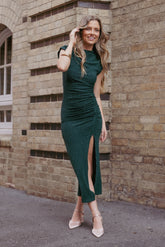 Mel Midi Dress - Emerald