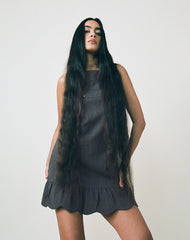 Saraya Mini Dress in Tailoring Grey Blue