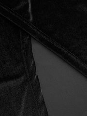 One-Shoulder Ruched Velvet Dress