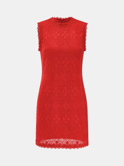 Diamond Hollow Sleeveless Mini Dress