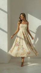Elowen Floral Midi Dress